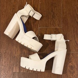 White Platform Heels